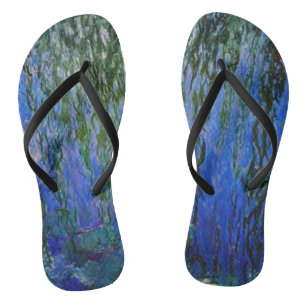 Tongs Claude Monet - Lys d'eau avec saule plumant