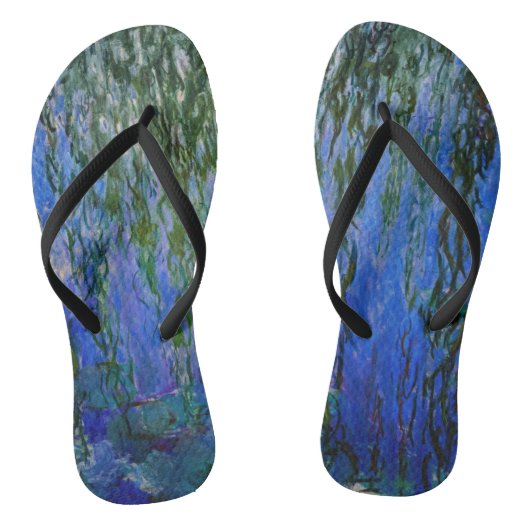 Tongs Claude Monet - Lys d'eau avec saule plumant (Semelle)