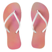 Tongs Cloud à marbre rose et orange abstrait (Semelle)