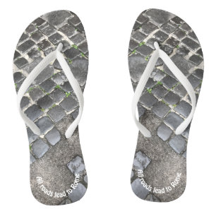 Tongs Cobblestone romain noir Unisex