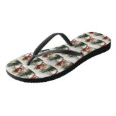 Tongs Cocker Spaniel Chien dans Noël de neige (Incliné)