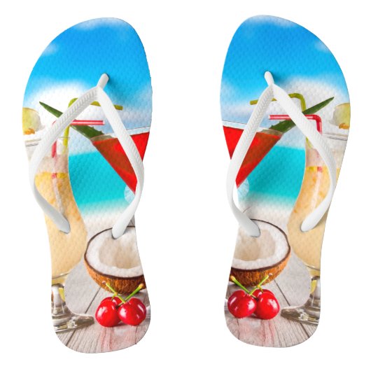 Tongs Cocktails tropicaux Flops Sandals (Semelle)
