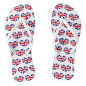 Tongs Coeur en forme Royaume-Uni Drapeau / Union Jack (Semelle)