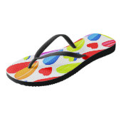 Tongs Coeurs colorés Bliss : Motif (Incliné)