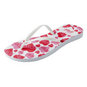 Tongs Coeurs motifs XOXO Love Bride Monogramme blanc (Incliné)