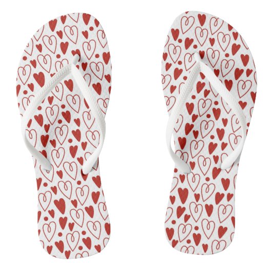 Tongs Coeurs rouges (Semelle)