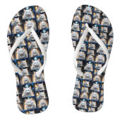 Tongs Collage de photos de chats perses blanches, (Semelle)