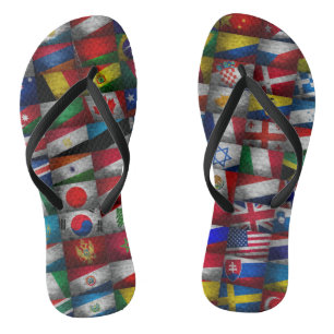 Tongs Collection de drapeaux