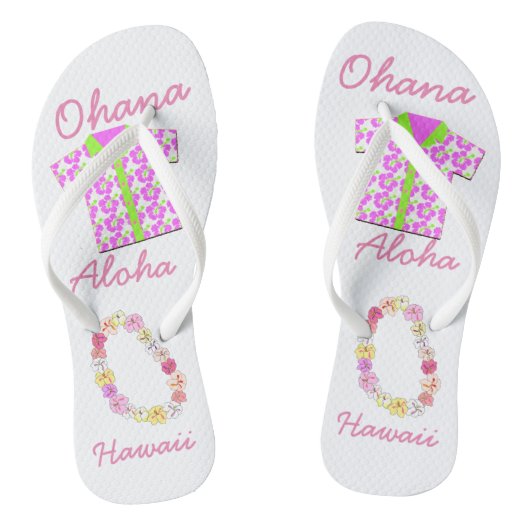 Tongs Collection Hawaii Aloha - Flip Flops pour dames (Semelle)
