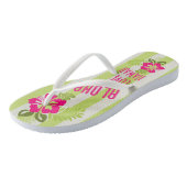 Tongs Collection Hawaii Aloha - Flip Flops pour dames (Incliné)