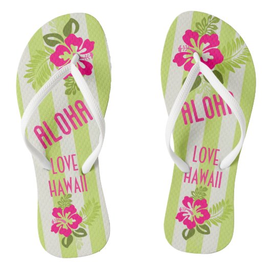 Tongs Collection Hawaii Aloha - Flip Flops pour dames (Semelle)