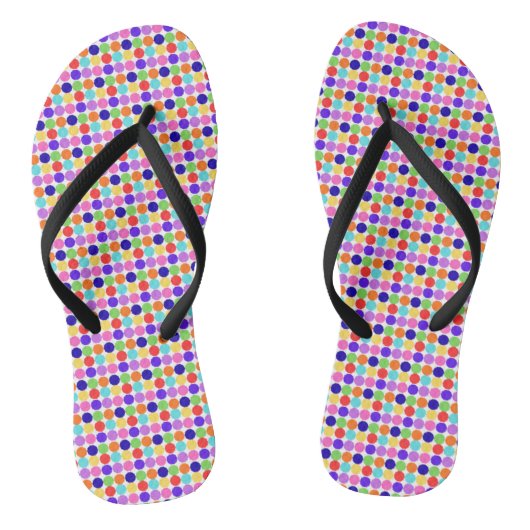 Tongs colorés à pois (Semelle)