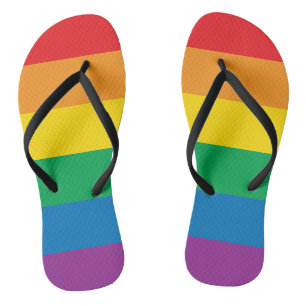 Tongs Conception colorée d'arc-en-ciel de la fierté