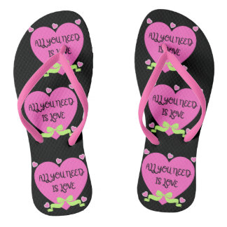 Tongs Conception de la Saint-Valentin Tout ce dont vous