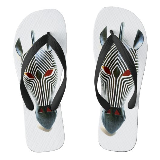 Tongs conception de masque zèbre tribal (Semelle)