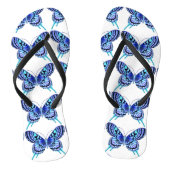 Tongs conception de papillons bleus (Semelle)