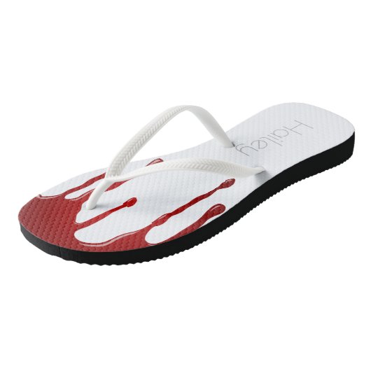 Tongs Conception d'Halloween effrayante (Incliné)