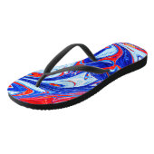 Tongs Conception dynamique des Motifs Abstraits bleus (Incliné)