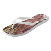 Tongs Conception florale marron abstraite 2 (Incliné)