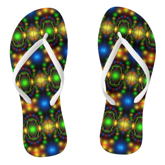 Tongs Conception fractale de l'ornement de Noël (Semelle)