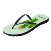 Tongs Conception personnalisée de cactus (Incliné)