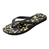 Tongs Confetti d'or. (Incliné)