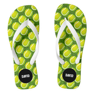 Tongs Cool Green Tennis Motif Cadeau Sport