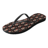 Tongs Coonhound Bluetick avec Noël au Père Noël (Incliné)