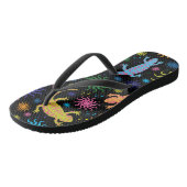 Tongs Copie multicolore de lézards de Gecko partout (Incliné)