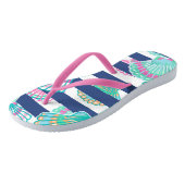 Tongs Coquillage bleu de la marine (Incliné)