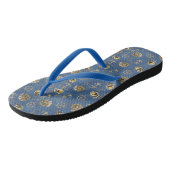 Tongs coquillages bleu marine (Incliné)