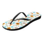 Tongs Coquilles Marines Fleur Orange (Incliné)