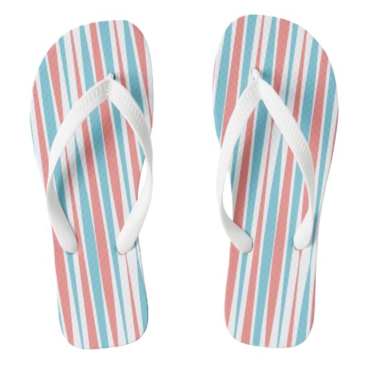 Tongs Corail et pinceau Turquoise Flip Flops (Semelle)