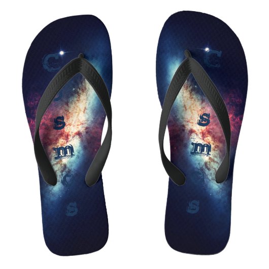 Tongs Cosmos d'espace Nebula Galaxy bleu (Semelle)