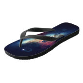 Tongs Cosmos d'espace Nebula Galaxy bleu (Incliné)