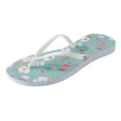 Tongs Cosy hiver Noël Mittens Motif à Mint (Incliné)