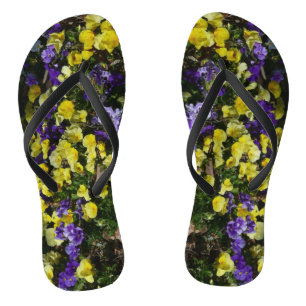 Tongs Coteau de panneaux violets et jaunes