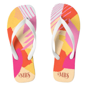 Tongs Couleur Bloc Mariage Mme Bride Summer ID740