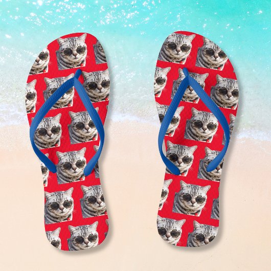 Tongs Couleur modifiable drôle Personnalisé Ajouter votr