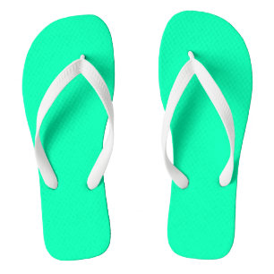 Tongs Couleur solide verte marine Classique Élégant