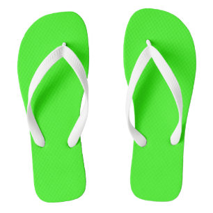 Tongs Couleur solide verte néon Classique