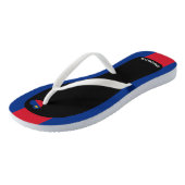 Tongs Couleurs délectables du drapeau du Liechtenstein P (Incliné)