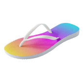 Tongs Couleurs douces et gaies bleu rose jaune (Incliné)