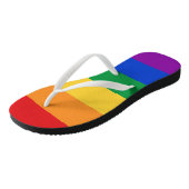 Tongs Couleurs du drapeau Rainbow LGBTQ (Incliné)