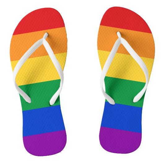Tongs Couleurs du drapeau Rainbow LGBTQ (Semelle)