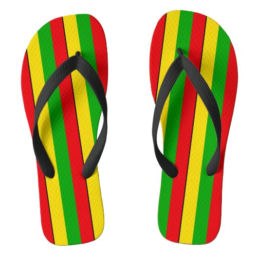 Tongs Couleurs du drapeau Rasta rayées (Semelle)