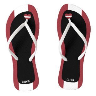 Tongs Couleurs patriotiques drapeau letton ravissantes
