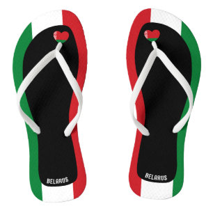 Tongs Couleurs patriotiques ravissantes du drapeau biélo