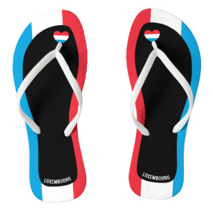 Tongs Couleurs patriotiques ravissantes du drapeau luxem