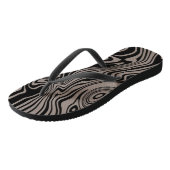 Tongs Couleurs personnalisées Vagues Feuilles d'art - Br (Incliné)